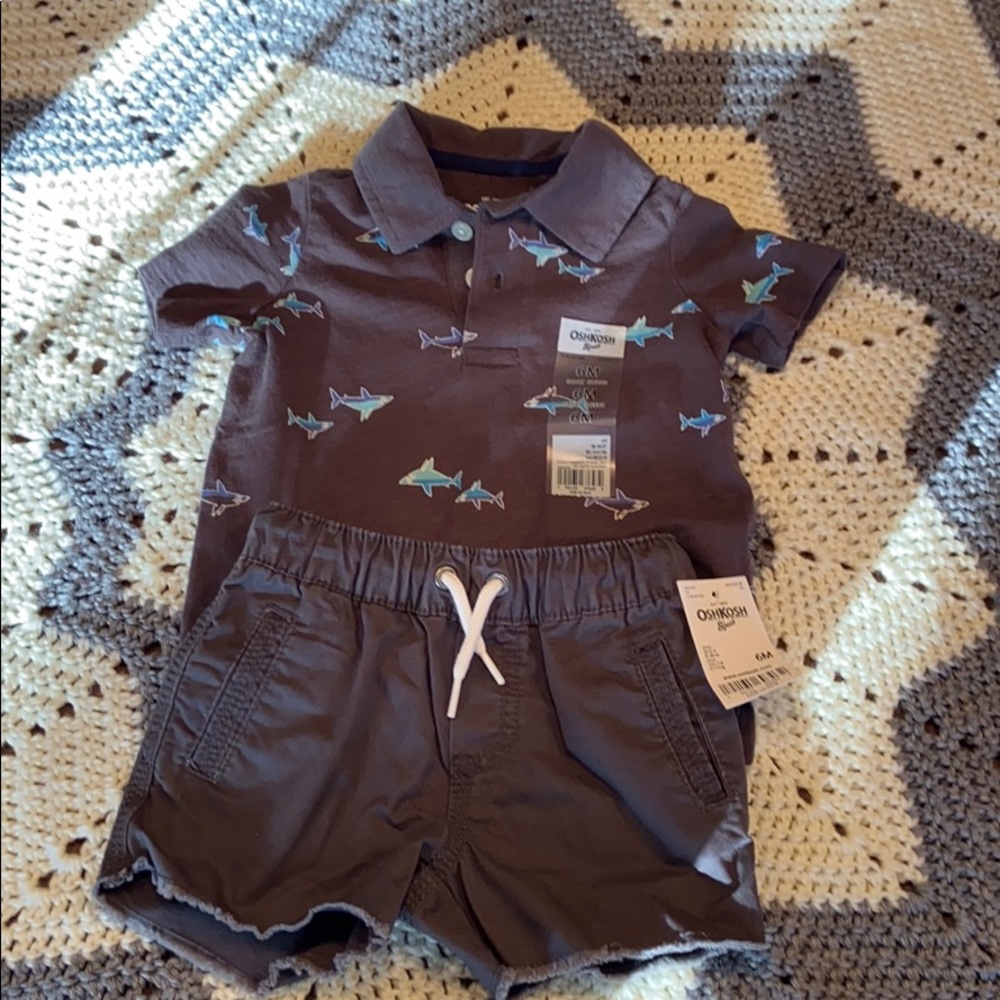 Osh kosh b’gosh 2 piece 6 month old boy outfit!